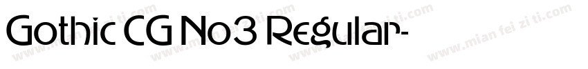 Gothic CG No3 Regular字体转换